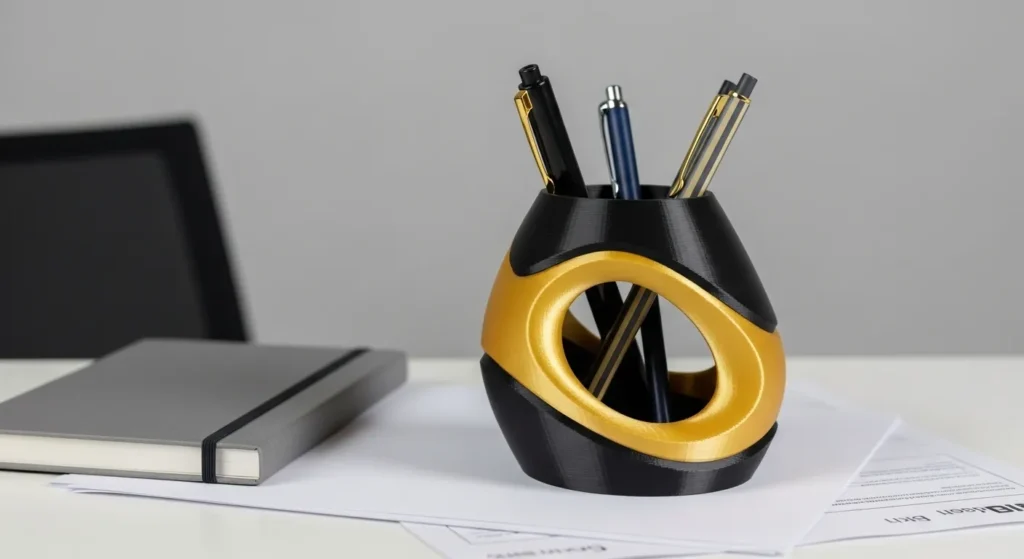 impressao 3d em 2 cores de organizador de caneta