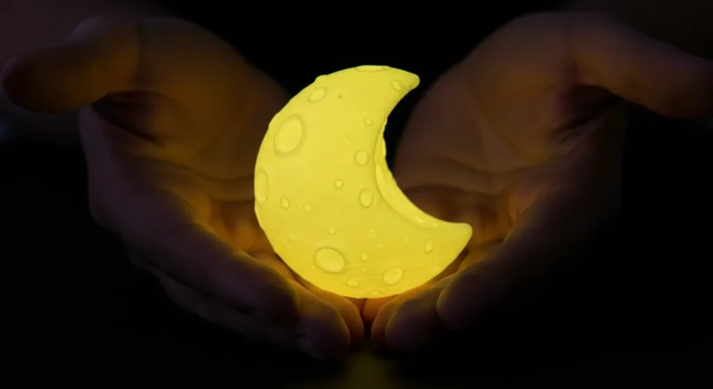 lua impressao em filamento luminoso