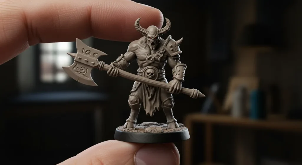 personagem de rpg impresso em resina