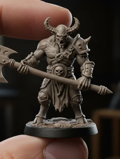 personagem de rpg impresso em resina