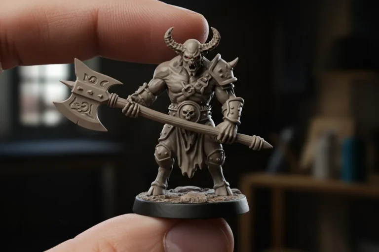 personagem de rpg impresso em resina