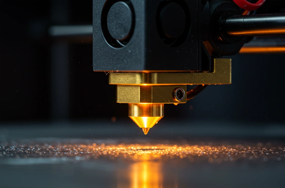 A impressora 3D em ação com o bico 0.4mm