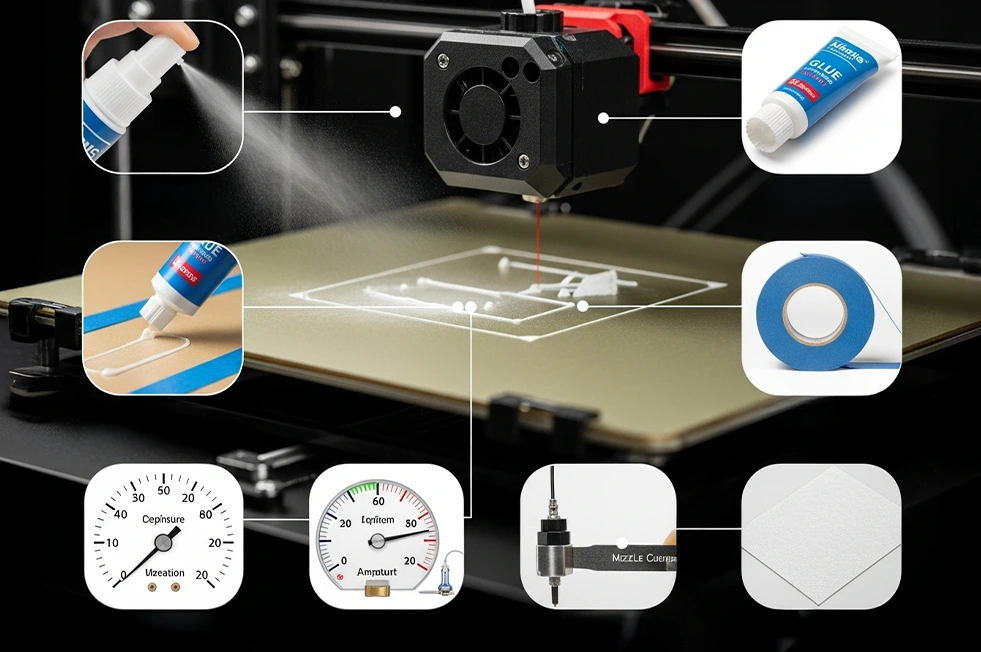 Dicas de configuração para melhorar a adesão da primeira camada.