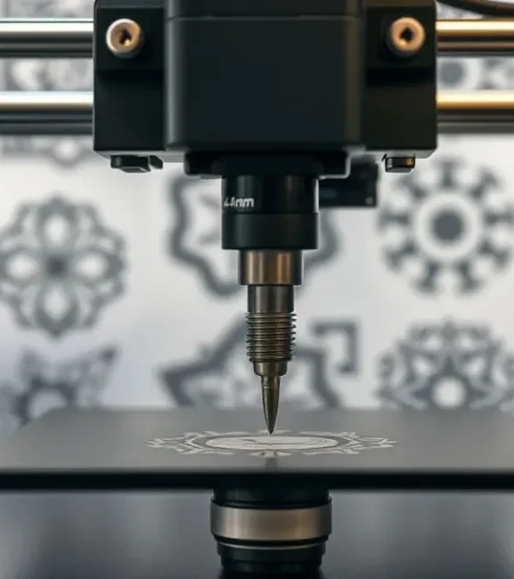 Impressora 3D com bico 0.4mm produzindo peças detalhadas