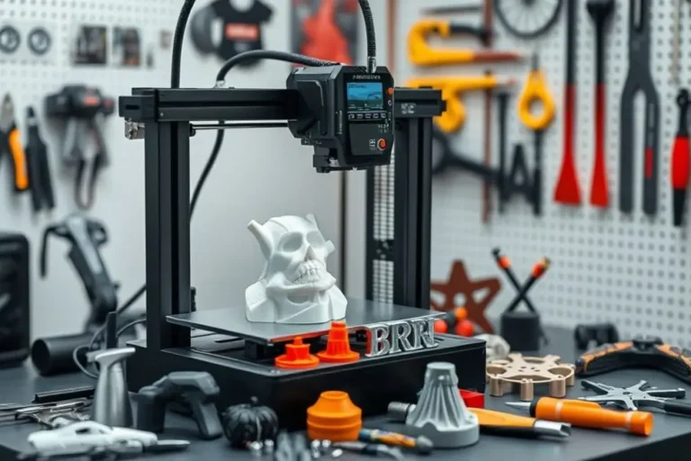 Máquina de impressão 3D criando peças automotivas