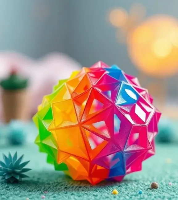 Impressão 3D vibrante e criativa