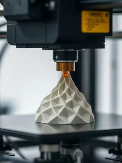 Impressora 3D mostrando o processo de impressão com bico 0.4mm