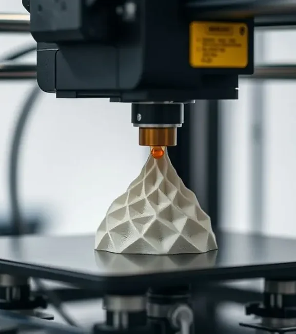 Impressora 3D mostrando o processo de impressão com bico 0.4mm