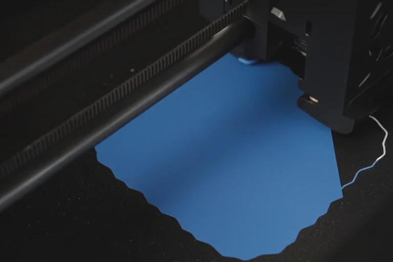 Objeto impresso em 3D com uma primeira camada perfeita.