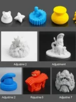 Diferentes objetos impressos em 3D