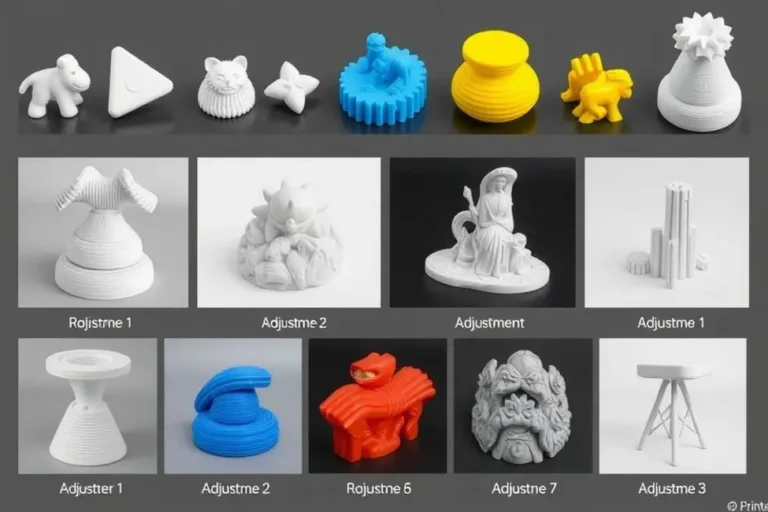 Diferentes objetos impressos em 3D