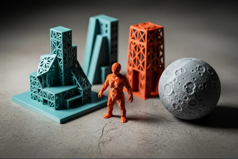 Uma coleção artística de objetos impressos em ABS.